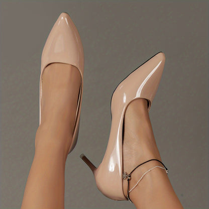 Women's Solid Color Stiletto Heels, Elegant Pointed Toe Work Pumps, Lightweight Dress Pumps NovaCart
