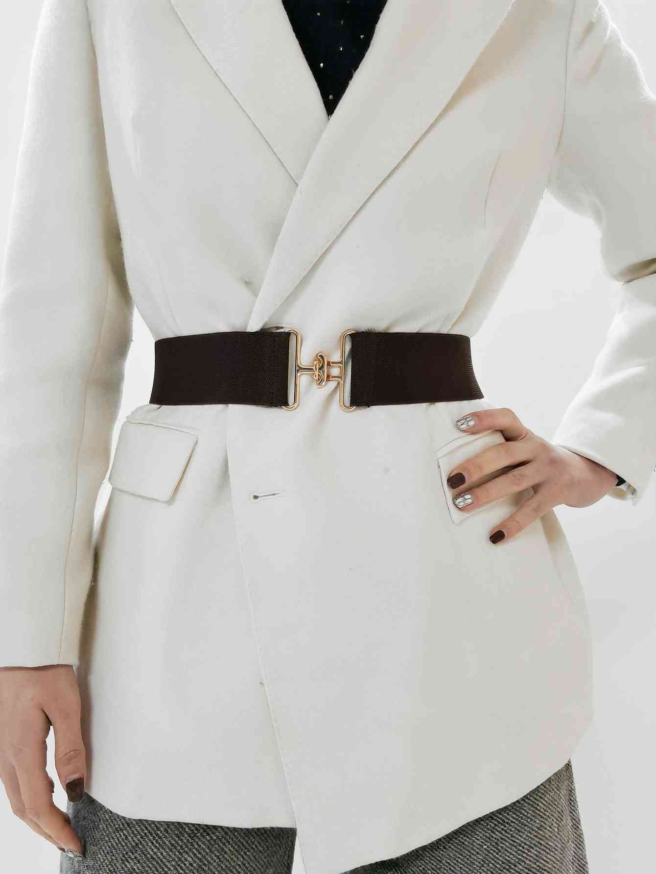 StylishFit Elastic Wide Belt – Adjustable Comfort and Chic Design See size chart under “more details” The Fashion Celestial