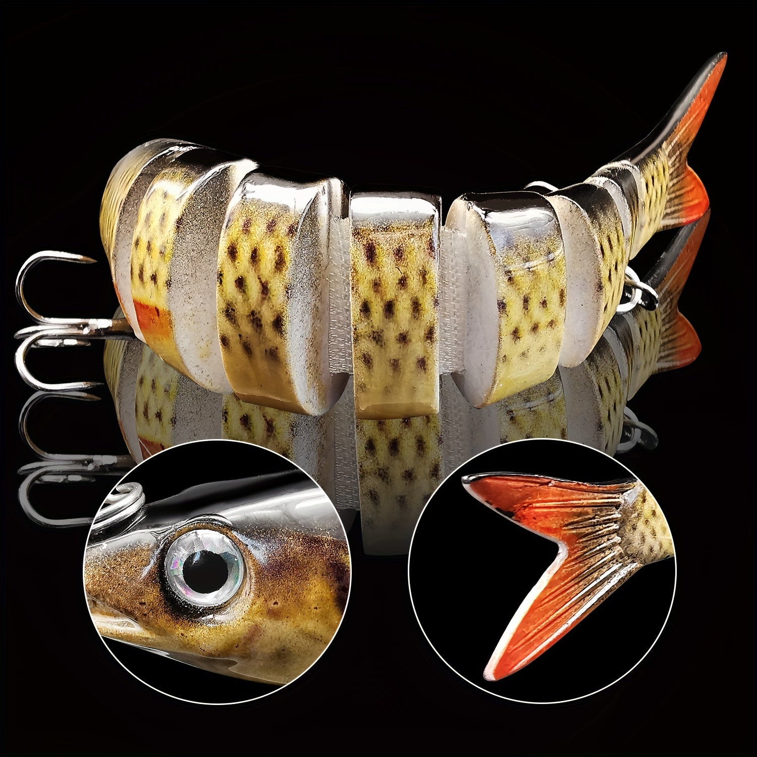 [Fishing Lures & Accessories] Fishing Lures Multi Jointed Swimbait Crankbait Slow Sinking Bionic Artificial Bait Freshwater Saltwater Trout Bass Fishing Accessories 20g 0.7oz/13.5cm 5.31inch NovaCart