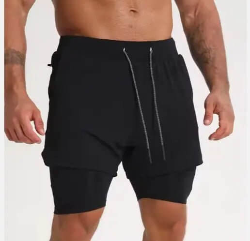 Men's Quick Dry 2-in-1 Gym Shorts with Liner SnagBag
