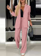 Casual Printed Suit Set for Women – Geometric Long Sleeve Two Piece Outfit FitiqueFit