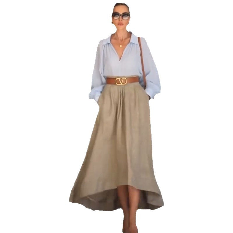 Simple Temperament Skirt Grayceful LLC