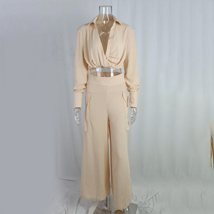 Women's Plus Size Wide Leg Elegant Pant Set FitiqueFit