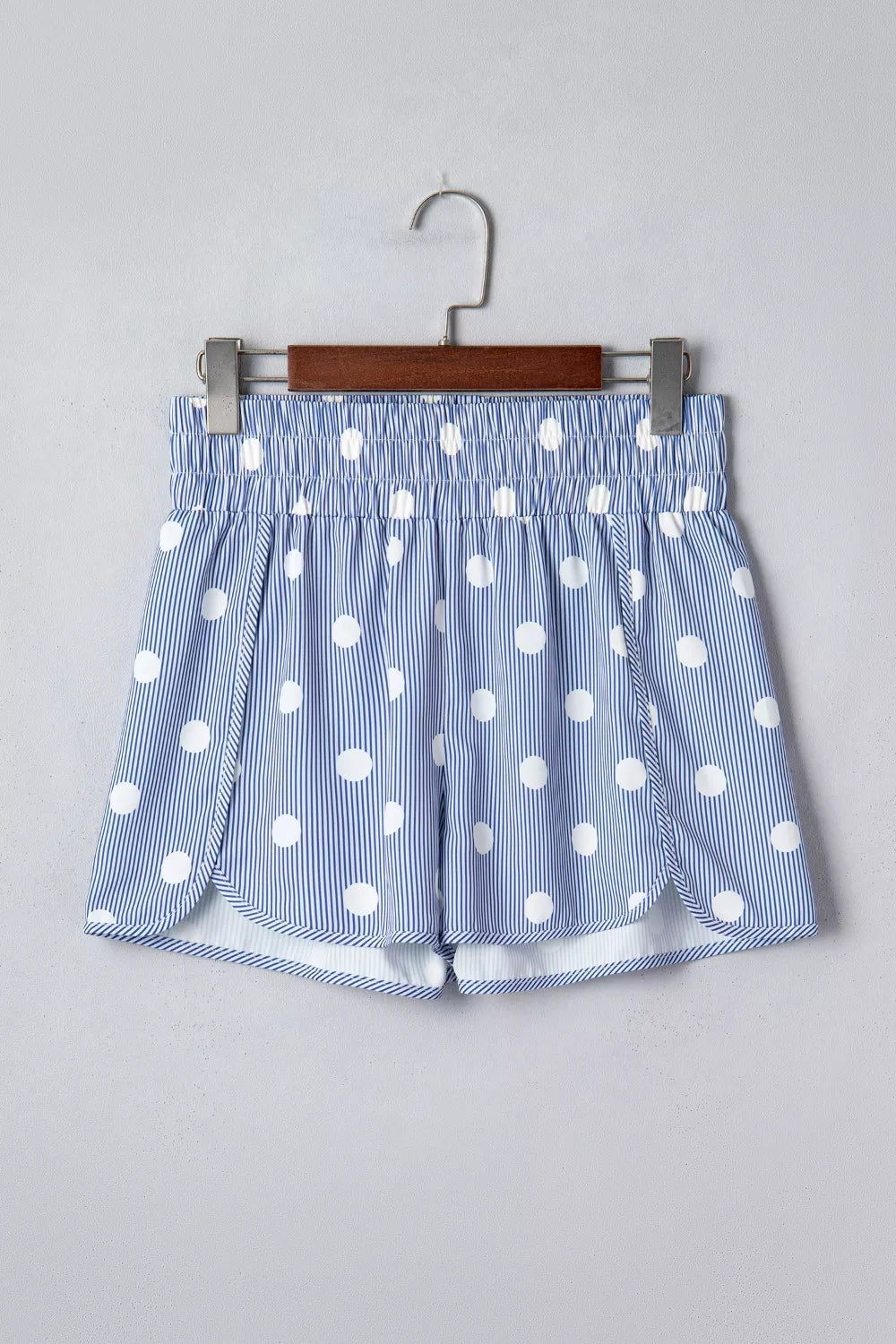 Polka Dot Striped Elastic Waist Shorts New Era Fashion LLc