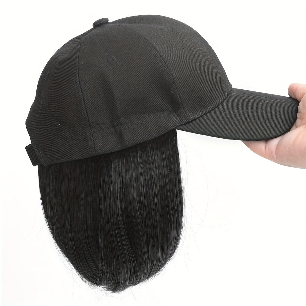 Women'S Hat Wigs, Baseball Cap Wigs, Short Bob Hairstyles, Synthetic Caps with -Resistant NovaCart