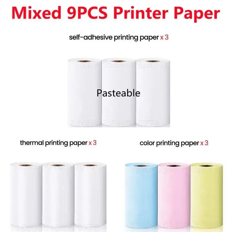 Compact and Colorful Mini Thermal Printer: Bluetooth Wireless Portable Pocket Label Maker for Stickers
