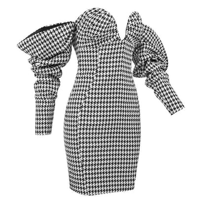 Privilege Houndstooth Dress Porshia By Porshia Banks