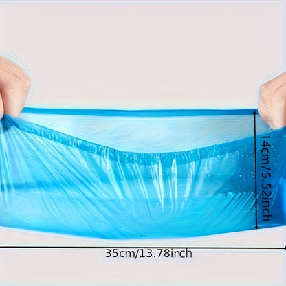 100-Pack: Disposable Plastic Shoe Covers – Waterproof & Slip-Resistant