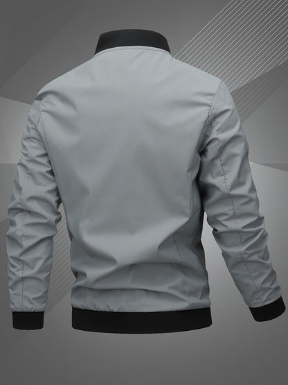 Men'S Letter Embroidered Casual Bomber Jacket, Mens Winter Jackets And Coats, Fridays Items, Mens Gifts Ideas, Gifts for Men, Thermal Wear for Men, Christmas Gifts, Suitable for Everyday Life, Home, Outdoor, Work, And Leisure NovaCart