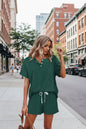 Solid Color Short Sleeve T-Shirt & Shorts Two-Piece Set | 5 Colors FitiqueFit