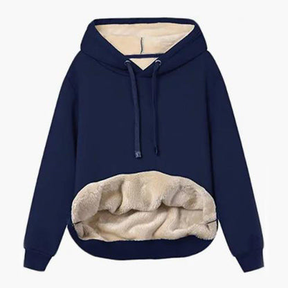 Autumn And Winter Warm Lamb Fleece Pocket Hooded Sports Sweatshirt Jacket For Women See size chart under “more details” The Fashion Celestial