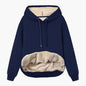 Autumn And Winter Warm Lamb Fleece Pocket Hooded Sports Sweatshirt Jacket For Women See size chart under “more details” The Fashion Celestial