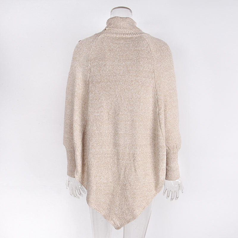 Women's Asymmetry Hem Turtleneck Sweater FitiqueFit