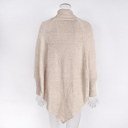 Women's Asymmetry Hem Turtleneck Sweater FitiqueFit