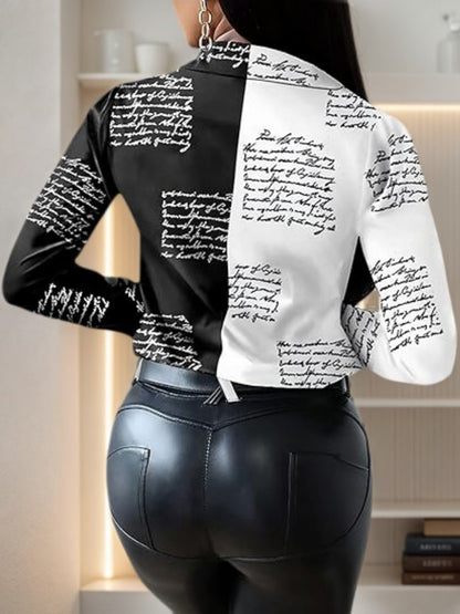 Women’s Floral Print Long Sleeve Shirt – Casual Colorful Loose Blouse FitiqueFit