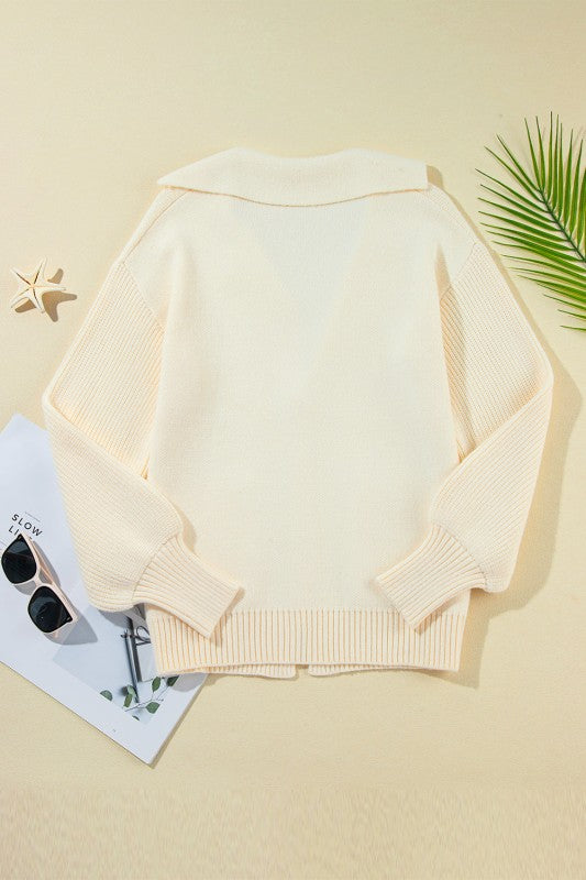 Solid Lapel Collar Single Button Sweater Cardigan Shop Style & More | Fresh Looks, Everyday Deals & Free Shipping