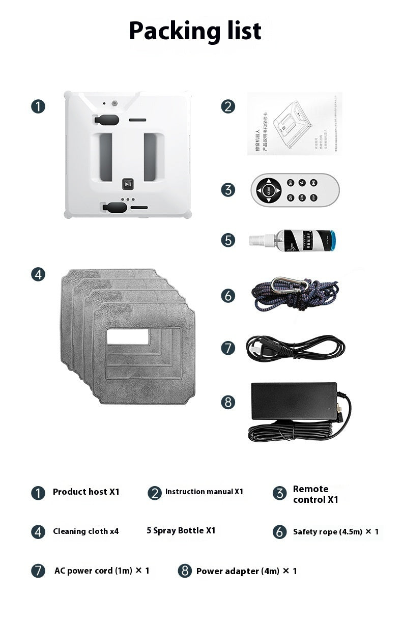 Compact Window Cleaning Robot – Smart Automatic Glass Cleaner SmartPursue™