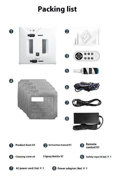 Compact Window Cleaning Robot – Smart Automatic Glass Cleaner SmartPursue™