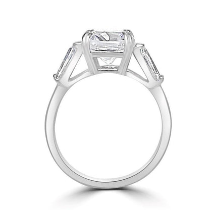 3CT Asscher cut Diamond Veneer Cubic Zirconia 14K Gold Ring. 635R0011K