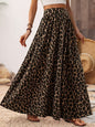 High Waist Midi Skirt Fabric Leopard Print Grayceful LLC