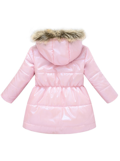 New Winter Collection for Older Kids: Unisex Mid-Length Glossy Thickened Hooded Jacket NovaCart