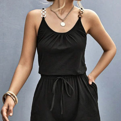 Women’s Chain Detail Suspender Jumpsuit FitiqueFit