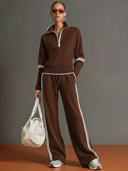 Women’s Casual Long Sleeve Two Piece Sports Set FitiqueFit