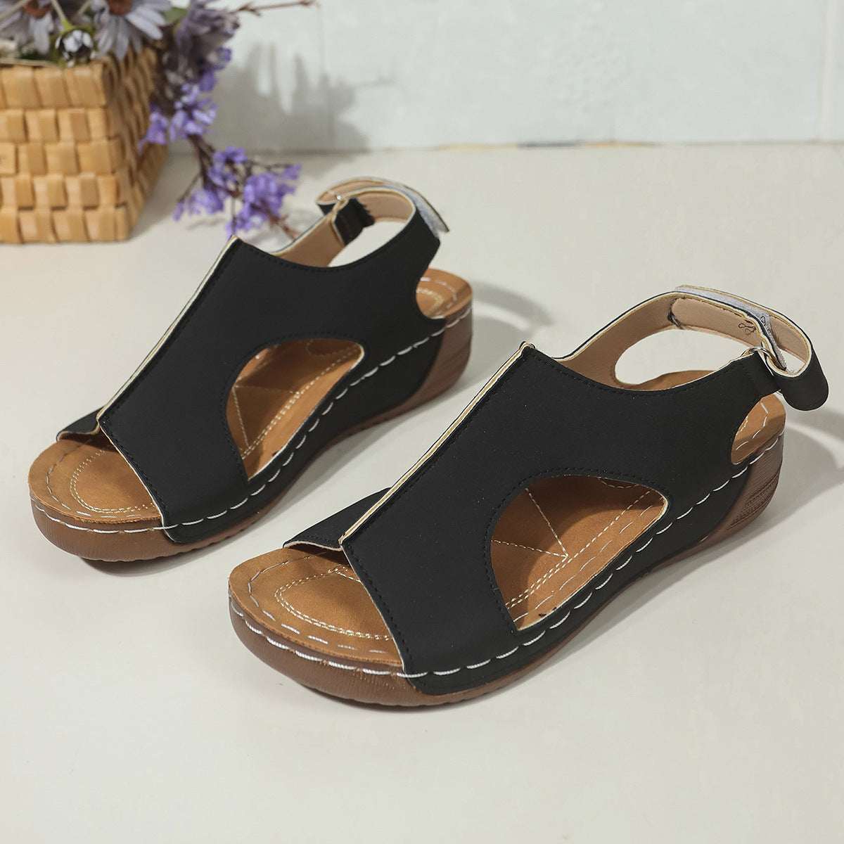Women's Casual Velcro Strap Sandals FitiqueFit