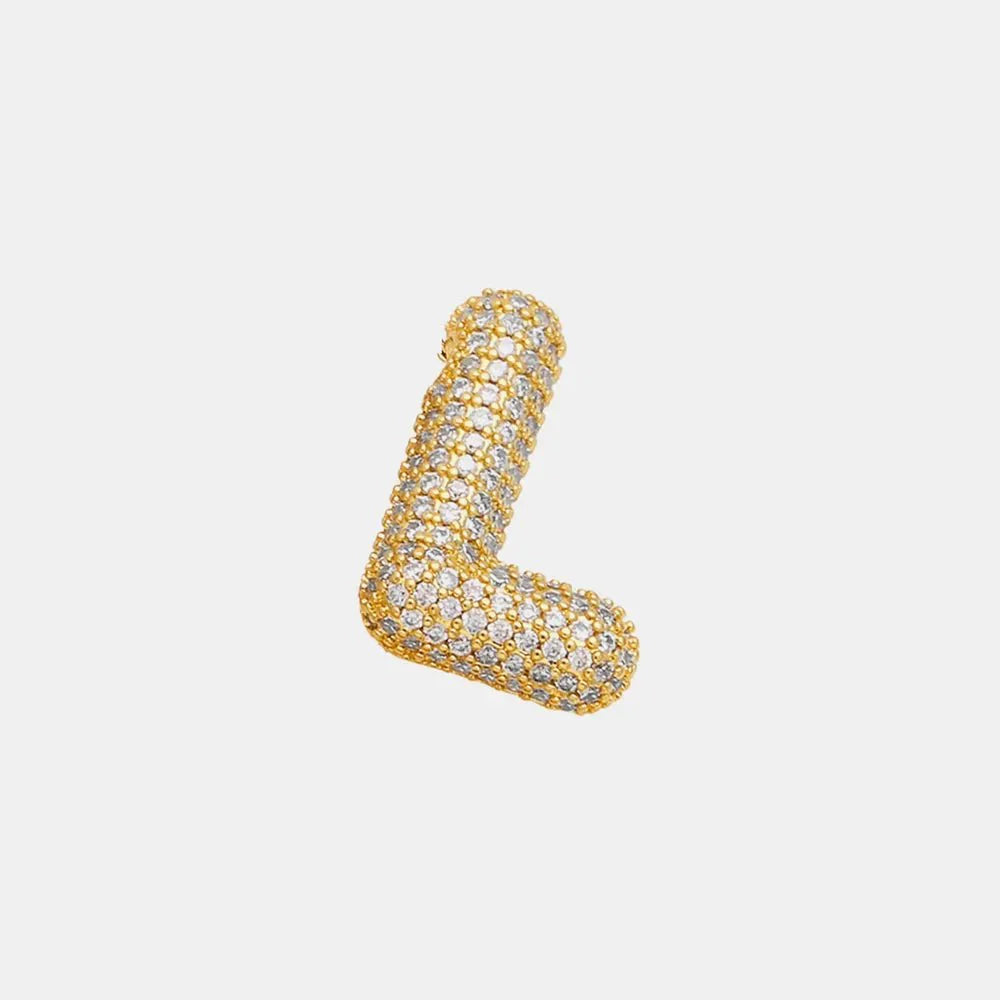EmberLuxe "Glimmer" Bubble Letter Pendant (L-U) Ivory Embers