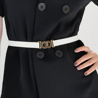 ElegantStyle Alloy Buckle PU Belt – Chic and Versatile Accessory See size chart under “more details” The Fashion Celestial