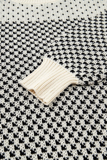 Dotted Colorblock Lantern Sleeve Sweater Shop Style & More | Fresh Looks, Everyday Deals & Free Shipping
