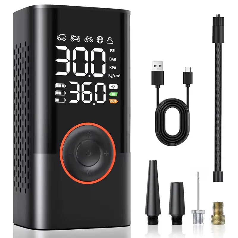 Powerful Wireless Car Air Compressor - Ultimate Electric Tire Inflator for Motorcycles, Bicycles, and More!