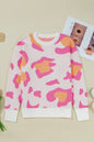 Leopard Round Neck Drop Shoulder Sweater Shop Style & More | Fresh Looks, Everyday Deals & Free Shipping