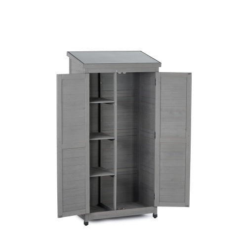 Outdoor Lockers  Metal Tops, Garden Storage Sheds, Outdoor Wood High Canopy For Patio Patio Terraces New Era Fashion LLc