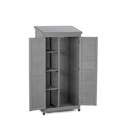 Outdoor Lockers  Metal Tops, Garden Storage Sheds, Outdoor Wood High Canopy For Patio Patio Terraces New Era Fashion LLc