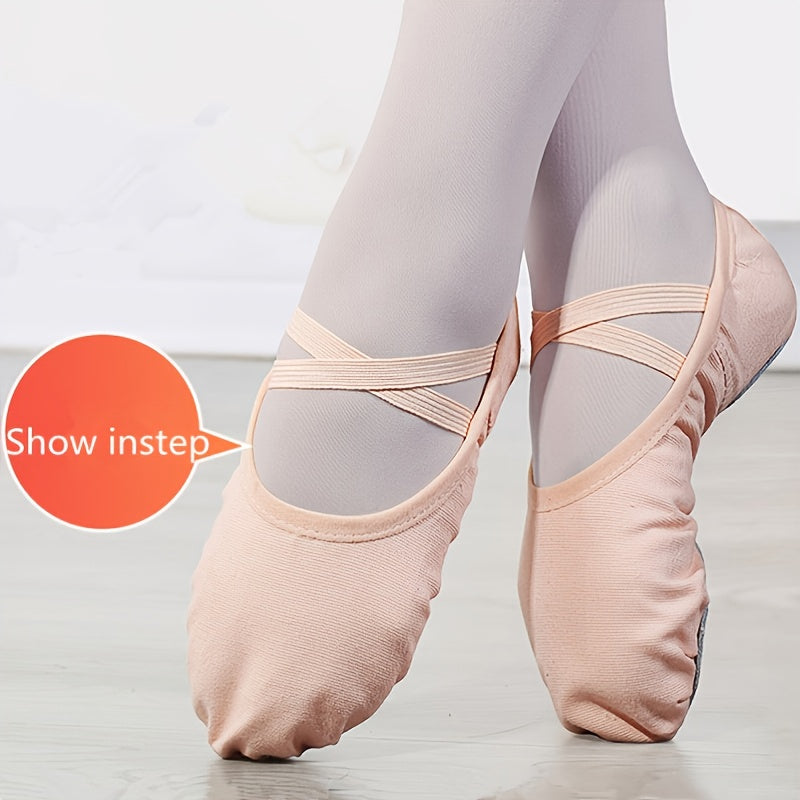 New Four Seasons High-End Fashion Women's Dance Shoes, Lace-Up Elastic Band Soft Sole Practice Shoes, Women's Ballet Shoes, Wear-Resistant Ballet Shoes, Indoor Yoga Shoes, Breathable Lightweight Dance Shoes, Women Shoes NovaCart