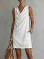 Women's Off-Shoulder Sleeveless Dress – Casual Pullover Midi Dress FitiqueFit