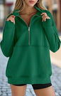 Women’s Half Zip Fleece Sweatshirt FitiqueFit