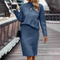 Women's Two Piece Set - Pullover Sweater & Bodycon Skirt Cozy Outfit FitiqueFit