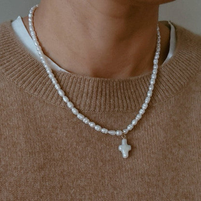 Genuine Freshwater Pearl Cross Necklace Shop Style & More | Fresh Looks, Everyday Deals & Free Shipping