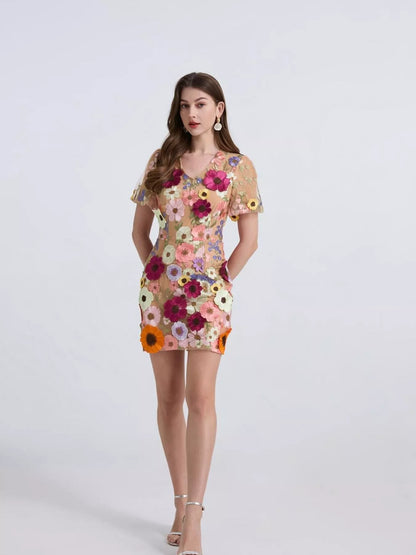 Floral Puff Sleeve Mini Dress New Era Fashion LLc