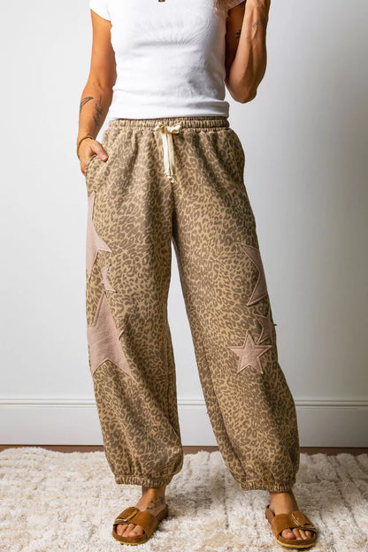 Leopard Star Patch Loose Pants New Era Fashion LLc