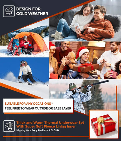Thermal Underwear Long Johns Set Mens Winter Gift Hunting Gear Sport Base Layer Bottom Top