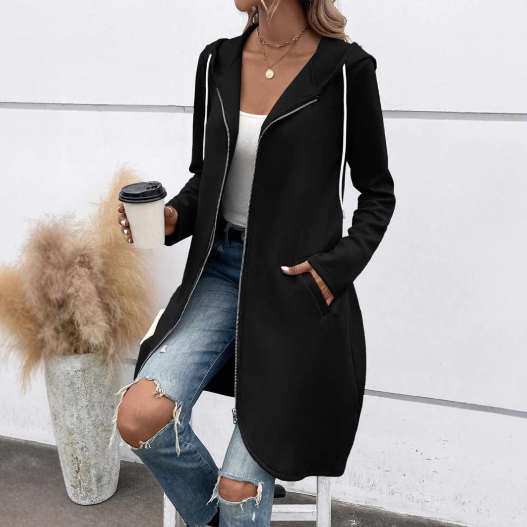 Street Zip Hooded Velvet-Lined Sweatshirt Women | Cozy Streetwear FitiqueFit