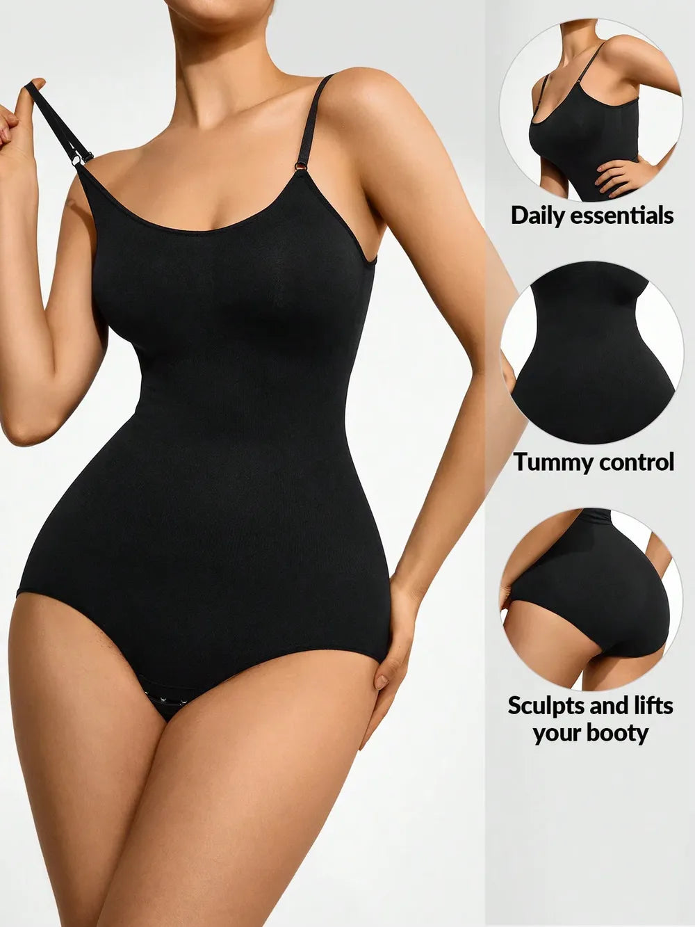 Basic Bae Full Size Scoop Neck Butt Lifting Bodysuit New Era Fashion LLc