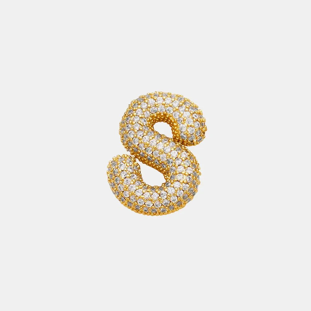 EmberLuxe "Glimmer" Bubble Letter Pendant (L-U) Ivory Embers