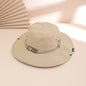 Wide-Brim Leather Patch Fisherman Hat – UV Sun Protection Outdoor Hat FitiqueFit