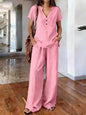 Women’s Casual Solid Color Two Piece Set FitiqueFit