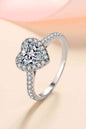 LuxeSpark 1 Carat Moissanite Heart-Shaped Ring – Timeless Elegance in Sterling Silver See size chart under “more details” The Fashion Celestial
