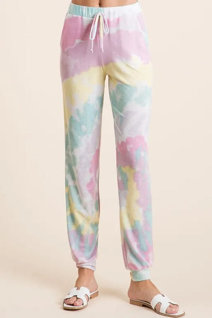 BiBi Tie Dye French Terry Casual Pants New Era Fashion LLc